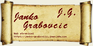 Janko Grabovčić vizit kartica